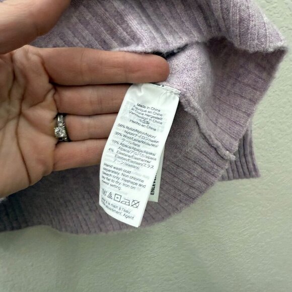 J Crew Supersoft Yarn Purple Turtleneck Knit Wool Alpaca Sweater AF023 Women XXS - Picture 4 of 6